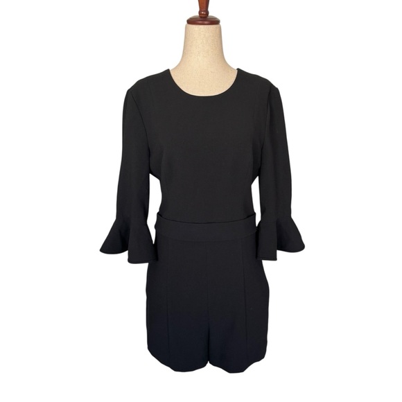 Black Halo Brooklyn Playsuit Romper Jumpsuit in Black Size 6 - Picture 1 of 11